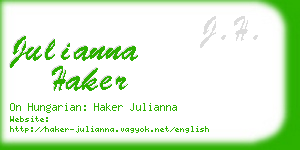 julianna haker business card